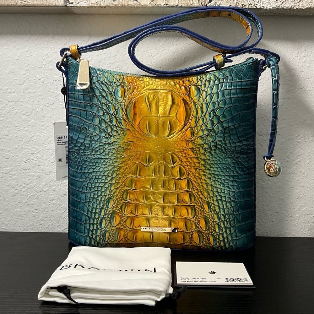 Brahmin Katie BERMUDA OMBRÉ MELBOURNE W/Leather Eye Medallion NWT